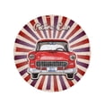 thumbnail image 2 of SIDONKU 60 inch Round Beach Towel Blanket Watercolor 1950S Retro Car Vintage Auto Automobile Automotive Camper Travel Circle Circular Towels Mat Tapestry Beach Throw, 2 of 2