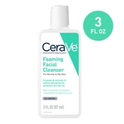 CeraVe Travel Size Foaming Facial Cleanser for Normal to Oily Skin, 3 fl oz
