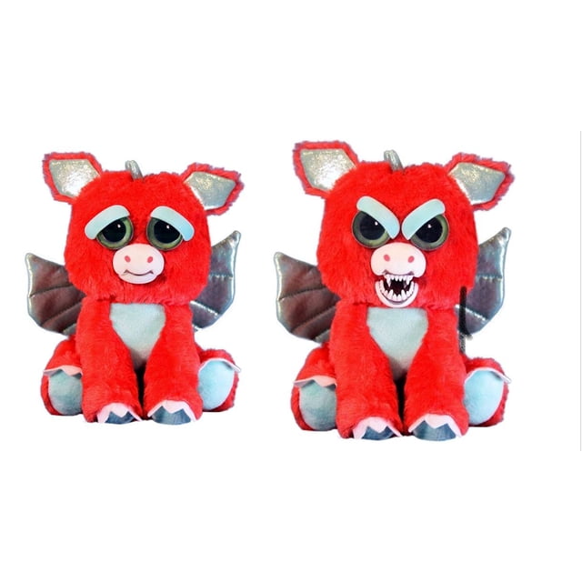Peluche Feisty Pets Dark Age Dennis Dragón Rojo 8.5