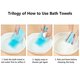 thumbnail image 3 of Toalla de Baño de Nailon onlyliua con Tiras para Baño de Agua y barro, 3 of 3