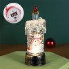 thumbnail image 1 of Vela navideña rellena de agua con purpurina, forma de árbol de Navidad, muñeco de nieve anciano, luz nocturna, lámpara de escritorio navideña, adornos con líquido (5 ml)., 1 of 7