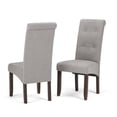 thumbnail image 1 of Simpli Home Chaise de Salle à Manger Cosmopolite de Luxe, Gris Pierre (Lot de 2), 1 of 6