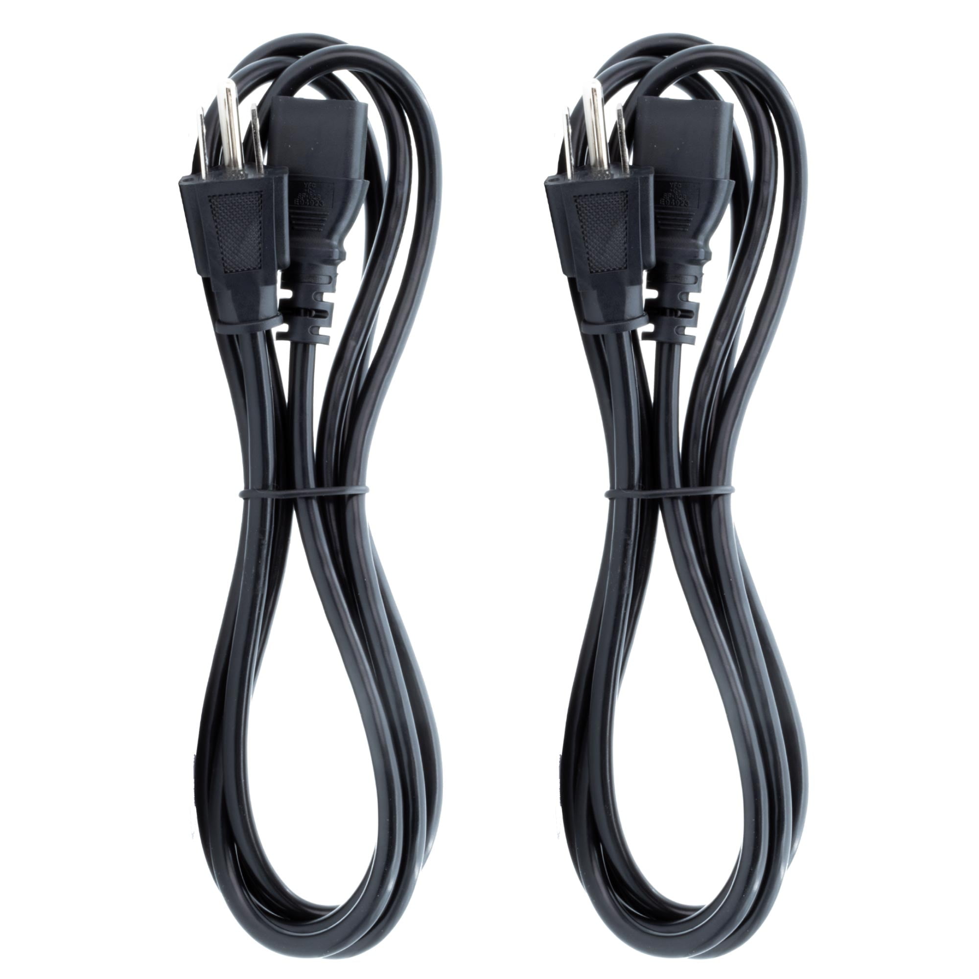 UL Approved 6 Feet Universal Computer Monitor Power Cord, C13 Power