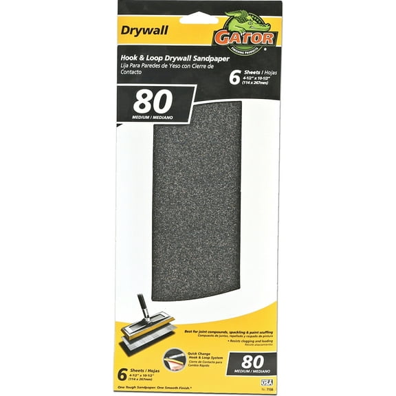 Ali Industries 7156 6ct 80grit Drywal Sandpaper