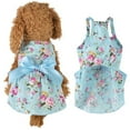 thumbnail image 3 of Puppy Dog Princess Dress Dog Bowknot Dress Summer Puppy Floral Vest Dress Dog Cute Rosette Sundress Apparel for Small Dog Cat Outfits, 3 of 8