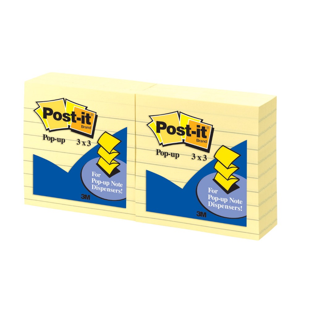 Sticky note Lined PopUp Notepad, 100 Sheets, Pack 6