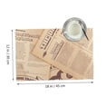 thumbnail image 2 of DouZhe Polyester Placemats Set of 4, Abstract Old Newspaper Pattern Heat Resistant Place Mats for Dining Table, 12" x 18", 2 of 7