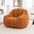 thumbnail image 3 of Bean Bag Chair with Filler, Bean Bag Sofa with Tufted Soft Stuffed Filling, Fluffy and Lazy Sofa, Comfy Cozy Beanbag Chairs with Memory Foam for Dorm, Apartment, Living Room (Yellow), 3 of 11