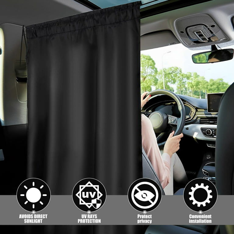 Threns Car Privacy Curtains Universal Car Divider Curtain Between Rear Seat  Car Blackout Curtains Car Sun Shades