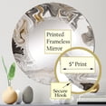 thumbnail image 5 of DESIGN ART Designart 'Gold And Black Marble Waves V' Printed Modern Wall Mirror 24in.x24in., 5 of 5