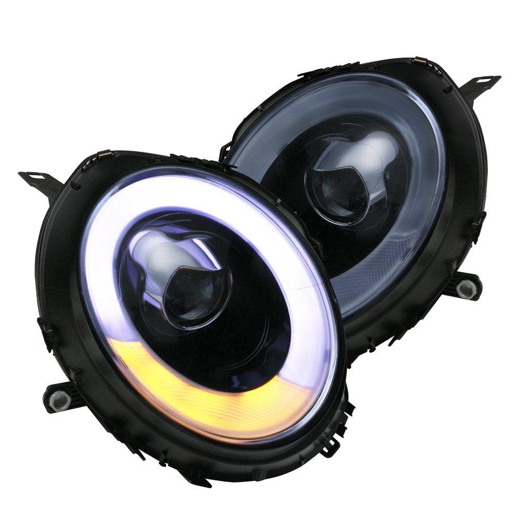 SpecD Tuning Halo Rims Led Turn Signal Projector Headlights for 2007