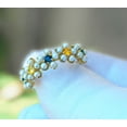 thumbnail image 2 of 10k Yellow Gold Plated Blue Sapphire Engagement Ring Citrine Ring Multi Stone Vintage Style Women’s Anniversary or Promise Jewelry, 2 of 5