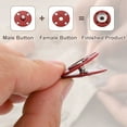 thumbnail image 3 of 10 Sets Sewing Snap Buttons, 18mm Invisible Press Studs Buttons Sew-on Metal Snap Fasteners Zinc Alloy, Wine Red, 3 of 7