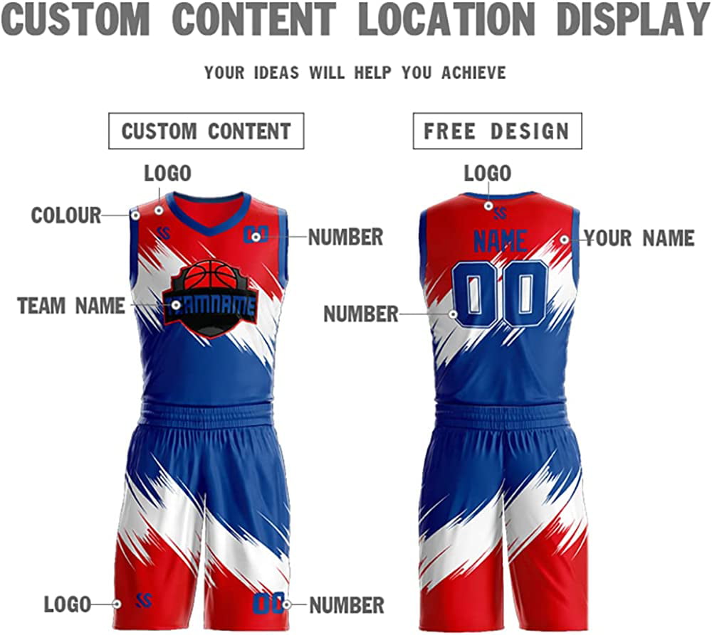 red and blue jersey design