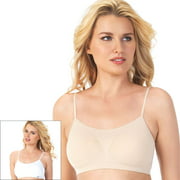 Women's Lily Of France 2171941 Seamless Comfort Bralette - 2 Pack (Tiffany Silver/White L/XL)