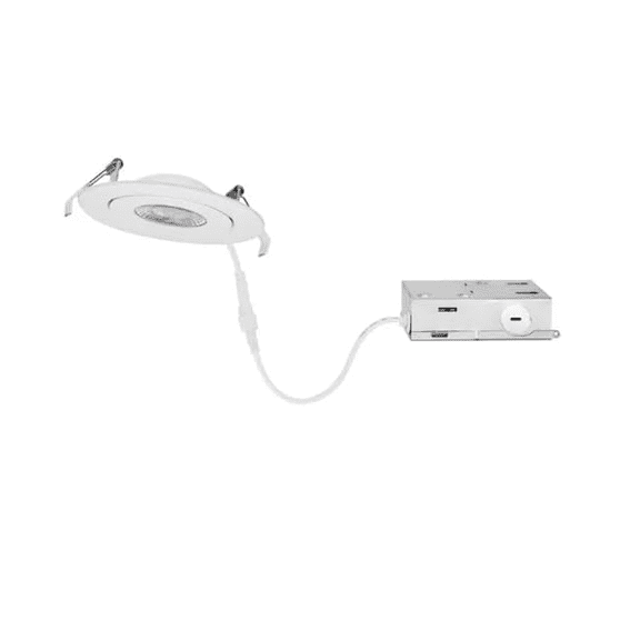 Sylvania 62393 LED RT4 Gimbal Downlight with J-Box, CCT Selectable, 9W, White