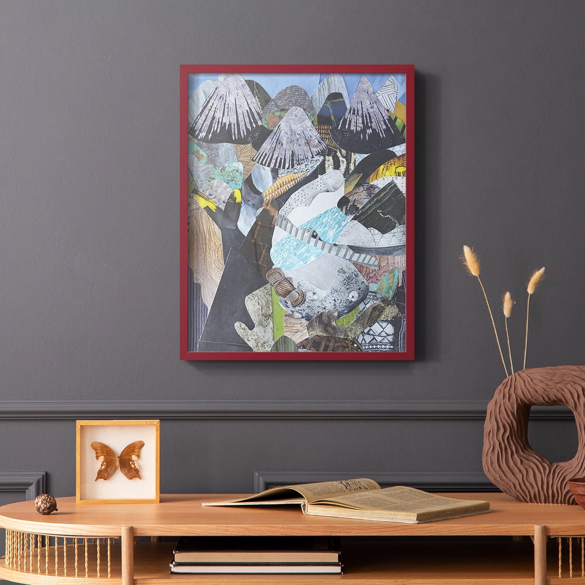 Arizona Highways Framed Print in Red Solid Wood Framed Print No Nail Hanging