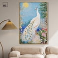 thumbnail image 3 of Peacock in Paradise Canvas Natures Art Prints by Art Remedy, Gold Frame, 36 x 54, 3 of 7