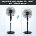 thumbnail image 3 of Vebreda 16 Inches Adjustable Height Fan for Home and Office , Black, 3 of 5