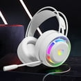 thumbnail image 4 of Christmas Gifts Liweisiy Gaming Headset Wired Dual-Channel Desktop Computer Laptop With Mic Voice Headset D5467 White Free Size, 4 of 8