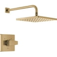 thumbnail image 1 of Delta Faucet Modern Raincan Square Single-Function Shower Valve Trim Kit Gold, Shower Faucet Set, Rainfall Shower Head Gold, Delta Shower Kit, Champagne Bronze T14268-CZ-PP (Valve Not Included), 1 of 5