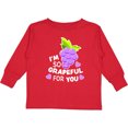 thumbnail image 3 of Inktastic Im So Grapeful For You with Cute Grapes Boys or Girls Long Sleeve Toddler T-Shirt, 3 of 5
