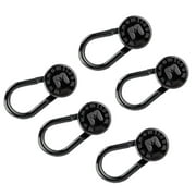 Flex Button Pant Extender 5-Pack - Adds 1-2 Inches, Super Sturdy with a Little Stretch (Black)