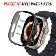 thumbnail image 6 of IC ICLOVER For Apple Watch Ultra 2/1 49mm Screen Protector Case Slim Electroplate Metal Plated Hard Cover with Full Coverage Tempered Glass Screen Protector Cover for Apple iWatch Ultra 49mm, Black, 6 of 9