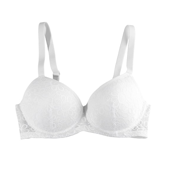Hrsba Lace Bras for Women Underwire Push Up Racerback Breathable Lightweight Daily Wear Soft Flexible Support Structure