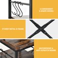 thumbnail image 6 of DWVO 8 Tier Kitchen Bakers Rack with Power Outlets, 39" Freestanding Microwave Stand with 6 S-Shaped Hooks, Kitchen Storage Shelf Organizer, Rustic Brown, 6 of 10