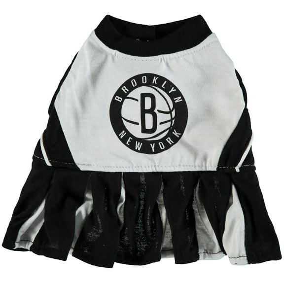 Pets First NBA Brooklyn Nets Cheerleader, 3 Sizes Pet Dress Available. Licensed Dog Outfit