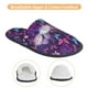 thumbnail image 3 of Balery Bright Purple Butterflies Pantuflas de Casa de Felpa Silenciosas con Diseño Estampado, Zapatillas Cómodas Antideslizantes de Algodón para Interior-Medium, 3 of 8