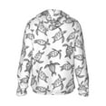 thumbnail image 2 of Picia Hand Drawn Turtle Women's Men's UPF 50+ Sun Protection Hoodie Shirt Long Sleeve SPF Fishing Outdoor UV Hiking Lightweight Shirts-3X-Large, 2 of 9
