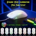 thumbnail image 6 of Memzuoix Gaming Mouse Wired with RGB Light, Computer Mouse Gaming, Adjustable DPI Up to 12800, Ergonomic, 6 Buttons（2Side Buttons）, Full Compatible, USB Wired White Gamer Mouse with Light, 6 of 10