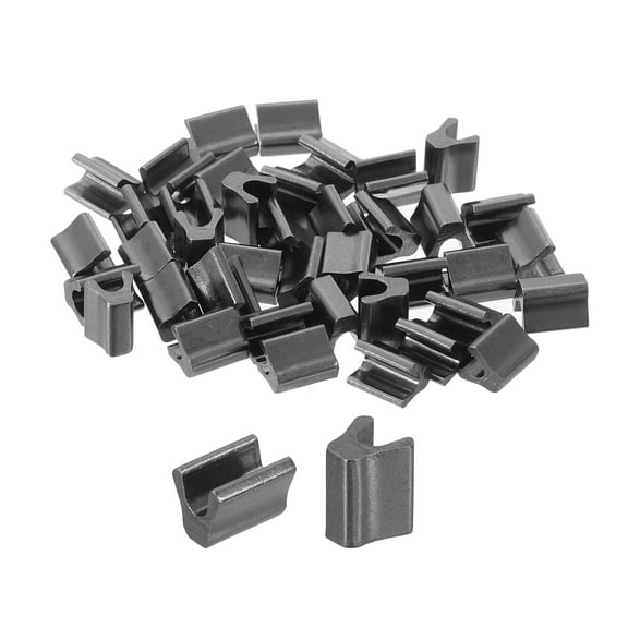 40Pack Zipper Slider Retainers - #5 Top Stoppers for Zippers Replacing, Metallic Black