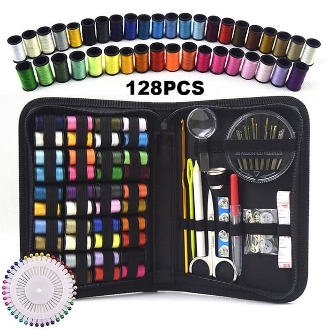 Willstar 52/128pcs Sewing Kit Multi-Function Quilting Box Home Travel Thread Stitching Embroidery Craft Mending Set