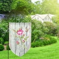 thumbnail image 2 of Wukai Vintage Wood Background with Floral Print Garden Flag 12.5x18 Inch Double Sided Sun-resistant Rain-resistant, Wrinkle-resistant Colorfast(Only Flag), 2 of 7