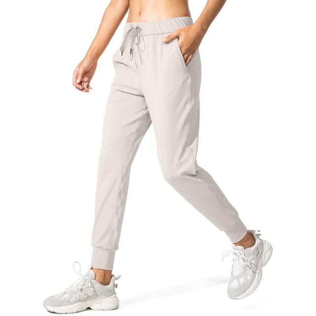 Pantalones deportivos Joggers SANTINY ligeros para correr para mujer, color beige
