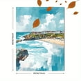 thumbnail image 3 of Coastal Town Beach Ocean Canvas Painting，Suitable for Living Room， Bedroom， Bathroom， Office， and Hotel Decoration., 3 of 8
