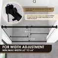 thumbnail image 5 of Altair 64" W x 76" H Framless Bypass Shower Door - Matte Black, 5/16" Clear Tempered Glass, 5 of 14