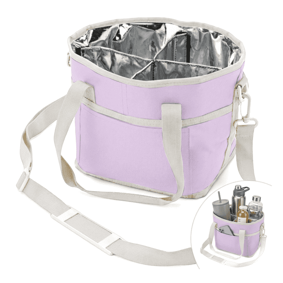 Insulated 4 Compartment Drink Bag – Family Size Carrier Caddy with Adjustable Strap for Outdoor Use