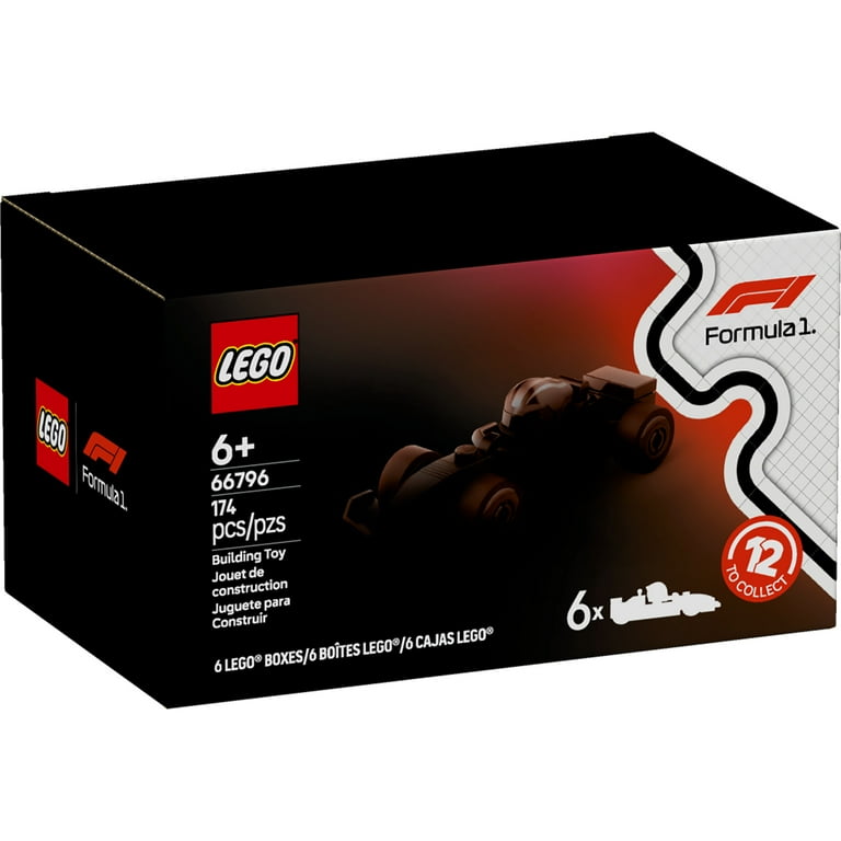 LEGO F1 Collectible Race Cars 6 Pack, Mystery Box with Surprise