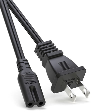 TV Power Cord for Samsung LG TCL Sony 2 Prong 12Ft AC Wall Plug Cable for Insignia Sharp Toshiba JVC Hisense LED LCD