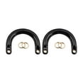 thumbnail image 4 of Segolike 2x2Pcs Purse Handles DIY Bag Strap with Metal Buckles Handbag Handles Black Gold Buckle, 4 of 8