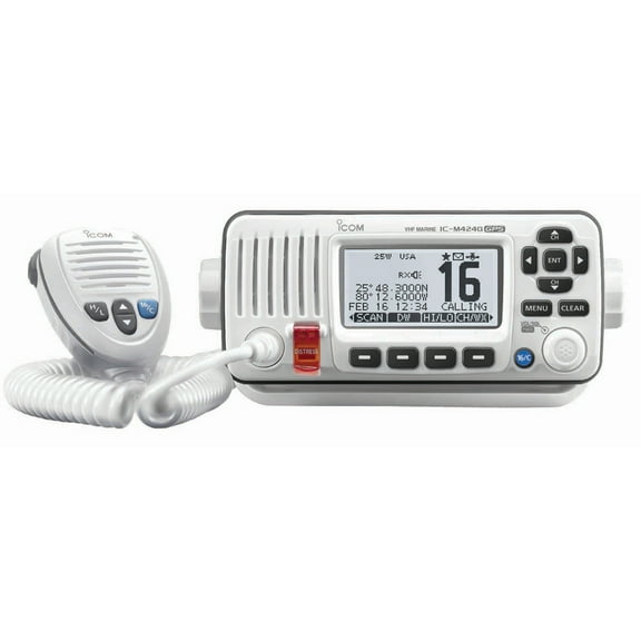 Icom M424G White VHF Radio Class D DSC Built-in GPS
