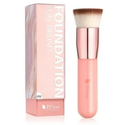 DUcare Foundation Brush for Liquid Makeup, Flat Top Kabuki Makeup Brushes Liquid Blending Mineral Powder Buffing Stippling Makeup Tools, Pink