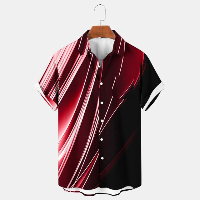 Blusa y camisa de manga corta con cuello vuelto para hombre, cárdigan ligero de manga corta con botones y cuello vuelto, camisa de manga corta con cuello vuelto, blusa de poliéster para hombre