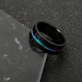 thumbnail image 3 of 10pc 316L Surgical Stainless Steel Wide Band Finger Rings Gunmetal US Size 10 1/4(19.9mm), 3 of 5