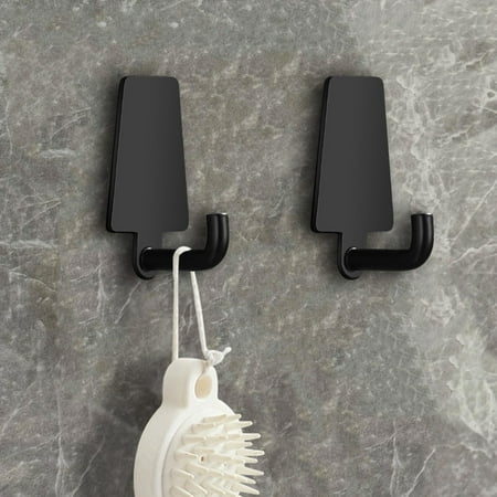 Trapezoidal Adhesive Wall Hooks 2 Pack Stainless Steel Non Perforated Hanging Rack Traceless Door Hooks For Clothes Towels Bags Keys Kitchen Bathroom Storage
