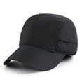 thumbnail image 2 of New Mens Trucker Cap Summer Quick Drying Baseball Cap Women Solid Color Travel Duckbill Sun Hat Sunscreen Visor Outdoor Dad Hats57-59cm (Adjustable) Gao Jinjia LED, 2 of 2